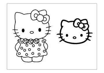 Hello Kitty With Face Mask coloring page