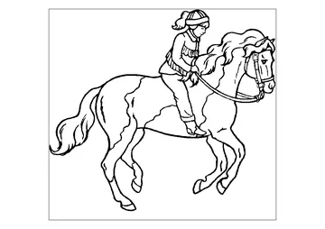 Horseback Riding 1 coloring page