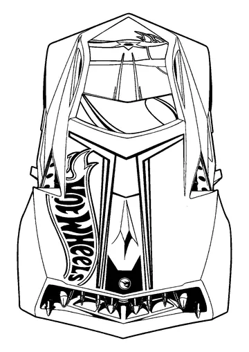 Hot Wheels amazing supercar looks top to bottom coloring page