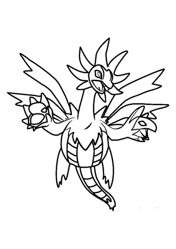 Hydreigon coloring page