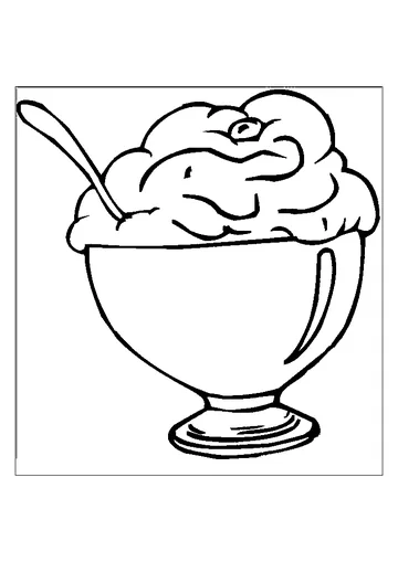 Ice Cream Cup 1 coloring page