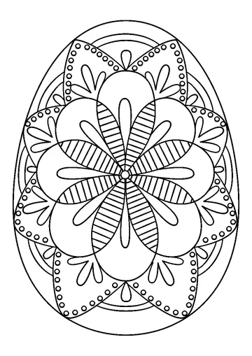 Intricate Colorful Easter Egg coloring page