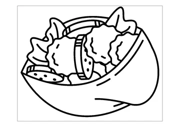 Israeli Falafel coloring page