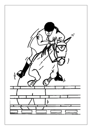 Jockey coloring page