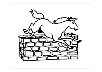 Jumping Horse 1 coloring page