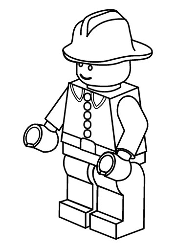 City Firefighter coloring page