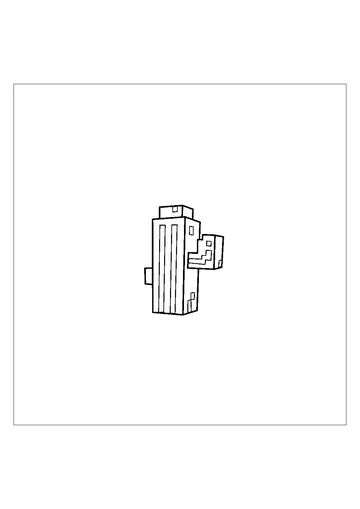 Minecraft Cactus coloring page