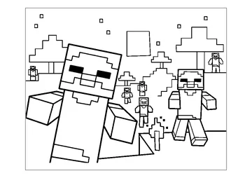 Minecraft coloring page