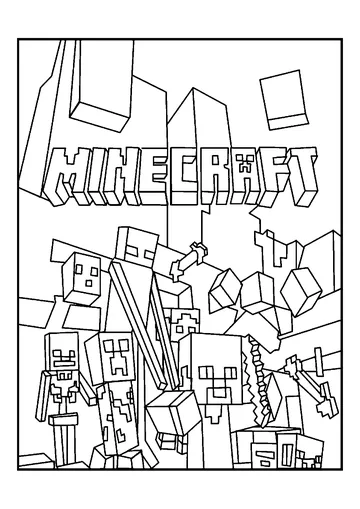 Minecraft Mobs coloring page