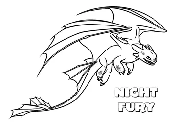 Night Fury coloring page