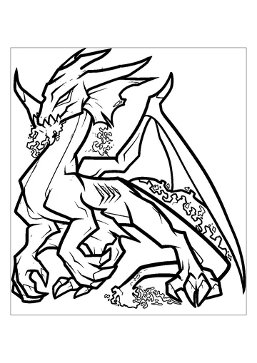 Odd Dragon coloring page