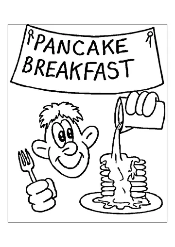 Pancake Breakfast coloring page