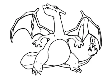 Pokemon Charizard coloring page