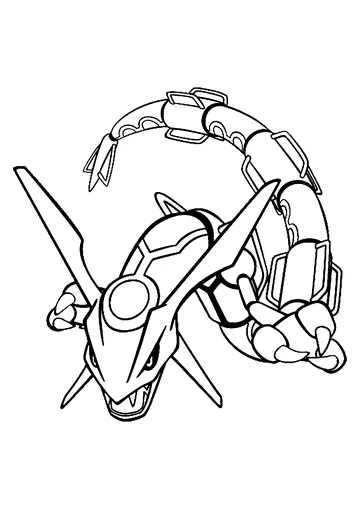 Pokemon Rayquaza coloring page