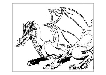 Quick Dragon coloring page