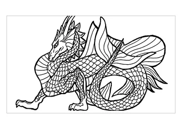 Real Dragon 1 coloring page
