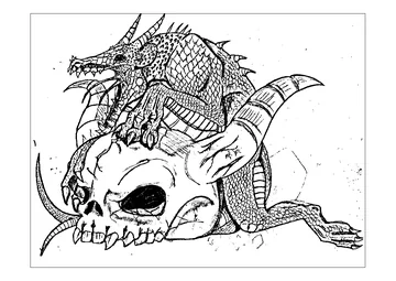 Real Dragon coloring page
