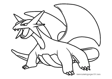 Salamence coloring page