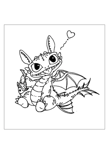 Spike The Dragon coloring page