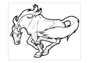 Startling Wild Horse coloring page