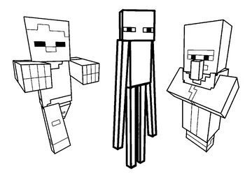 Steve Sitting With Minecraft coloring page