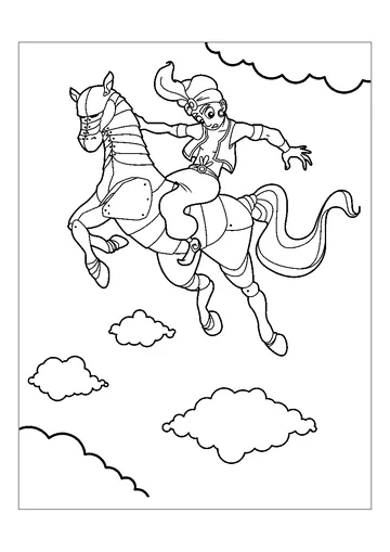 The Enchanted Horse coloring page