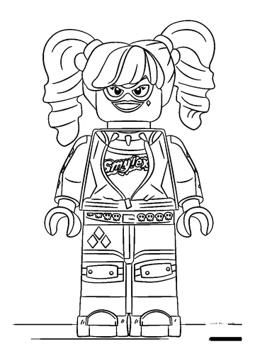 The Lego Batman Harley Quinn coloring page