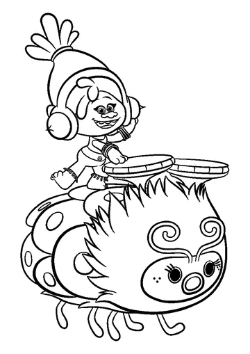 Dj Suki From Trolls coloring page