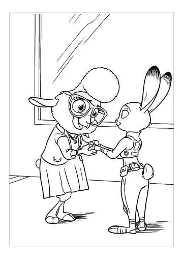 Beautiful Zootopia coloring page