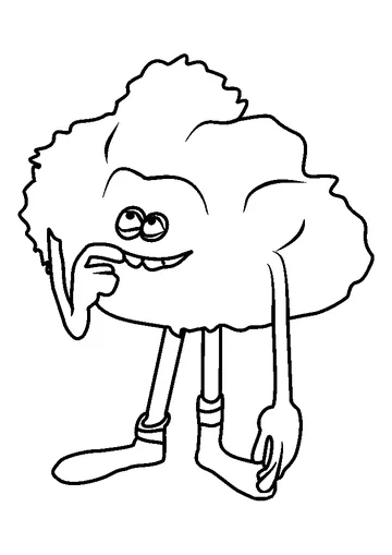 Cloud Guy From Trolls coloring page