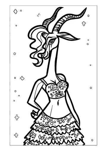 Gazelle coloring page