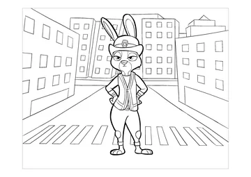 Lieutenant Judy Hopps coloring page