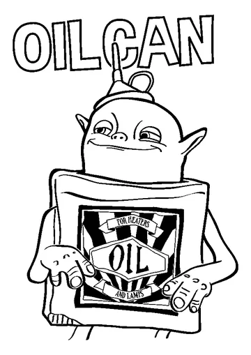 Oil Can From Troll coloring page
