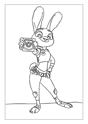Police Officer Hopps From Disney coloring page
