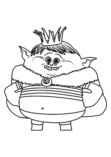 Prince Gristle From Trolls coloring page