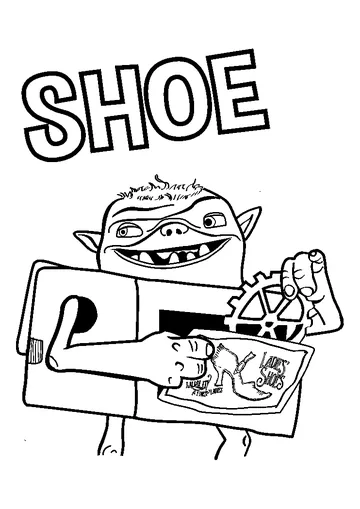 Shoe From Troll coloring page