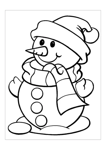 Snowman coloring page
