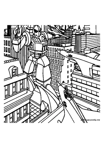 The War of Transformers Fighting Jets coloring page