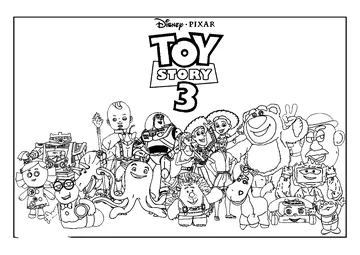 3 Characters coloring page