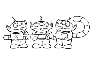 Aliens coloring page