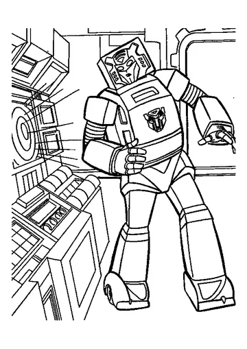 Bumblebee Listening To Music coloring page