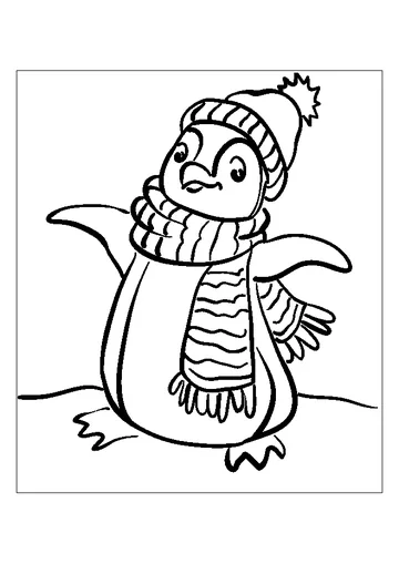 Penguin coloring page