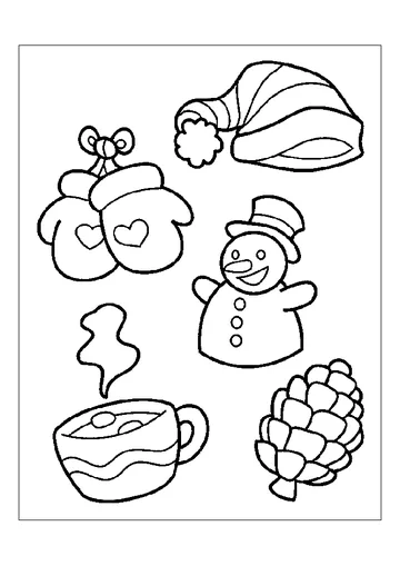 Wonderful Winter Scene coloring page