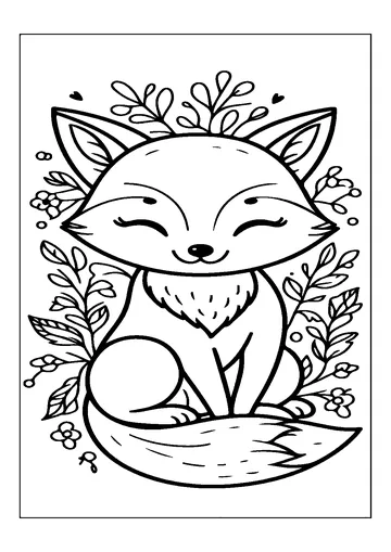 A Dreamy Lovely Fox coloring page