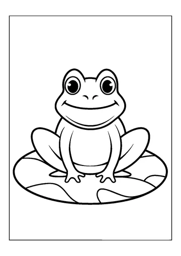 Happy Frog coloring page