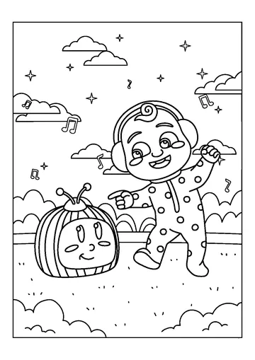 JJ Dancing coloring page