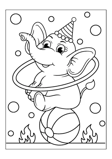 Circus Elephant coloring page
