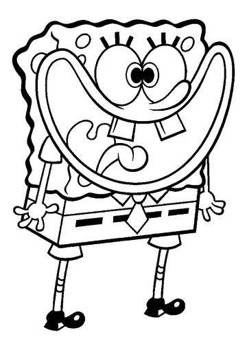 Funny Spongebob coloring page