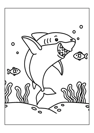 Shark coloring page
