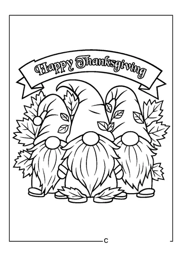 Cute Gnomes Happy coloring page